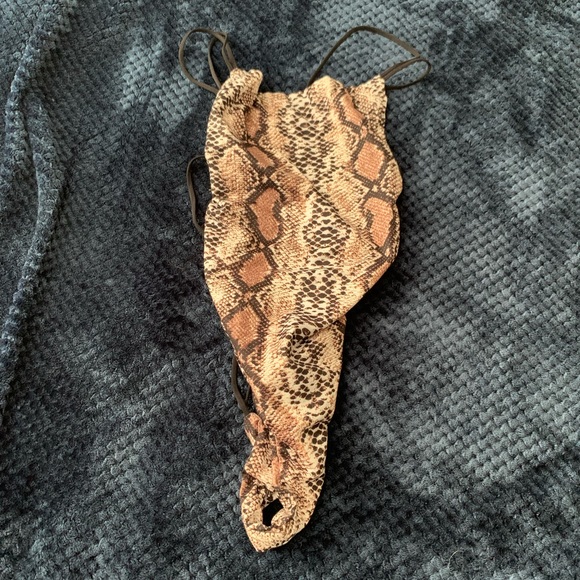 Never worn snakeskin strappy bodysuit - Picture 2 of 7